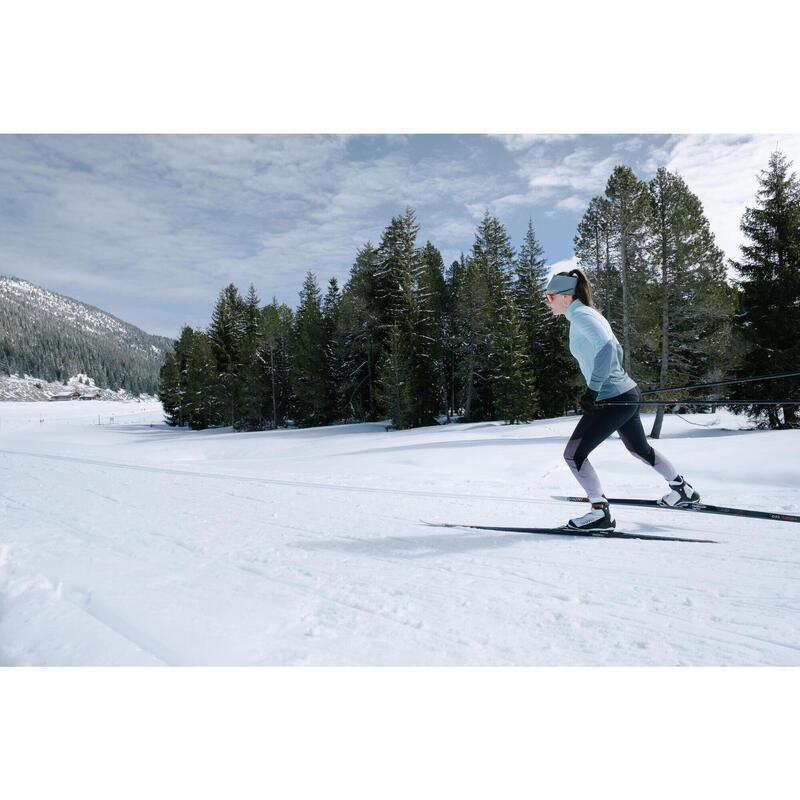 FAIXA PARA CABEÇA SKI DE FUNDO ADULTO - 500 - CINZENTO VERDE