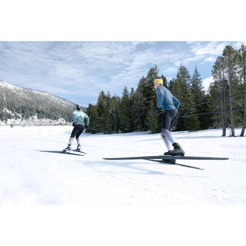 MEN'S CROSSCOUNTRY SKIING LEGGINGS 500 BLACK INOVIK Decathlon