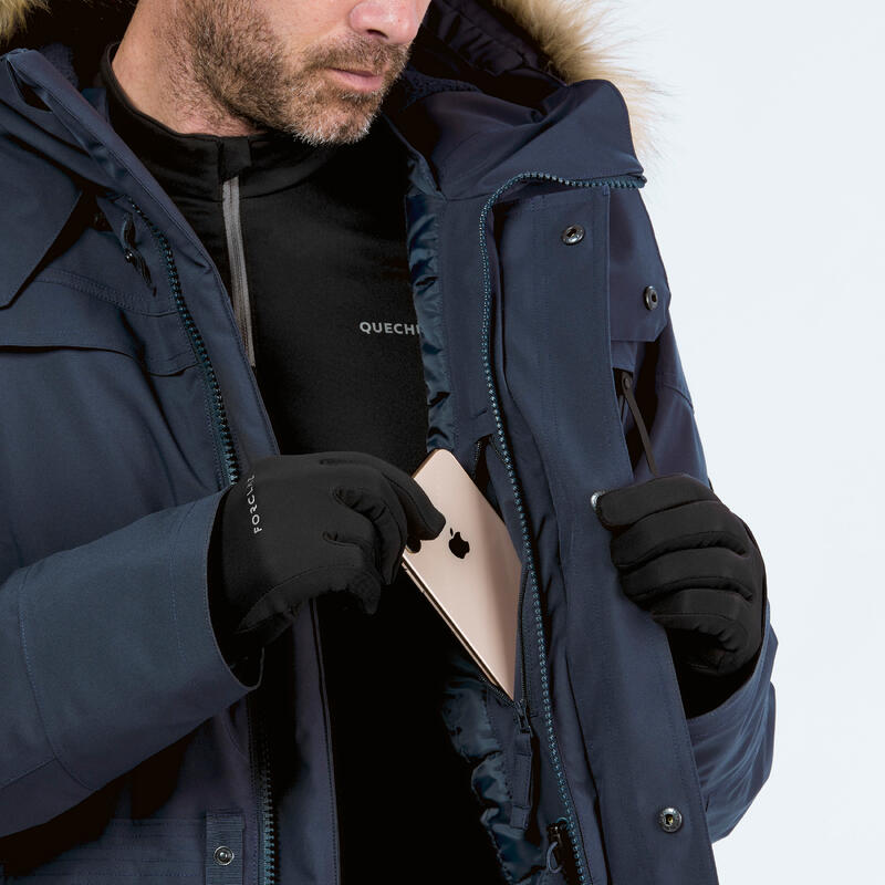 Parka trekking uomo SH900 blu | -20°C