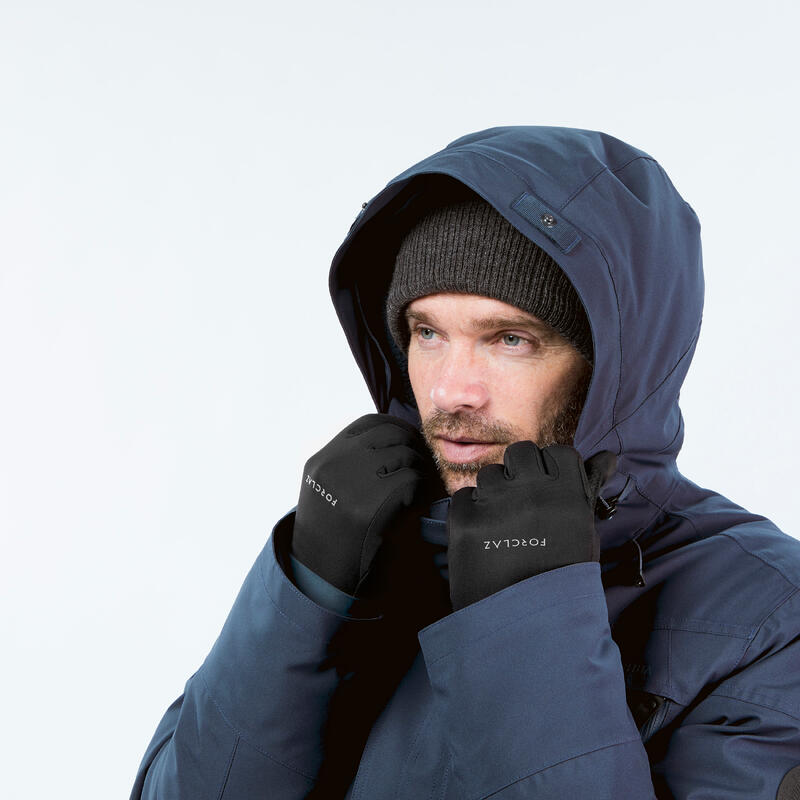 Geacă Parka Iarnă Impermeabilă Drumeție pe zăpadă SH900 -20°C Albastru Bărbați