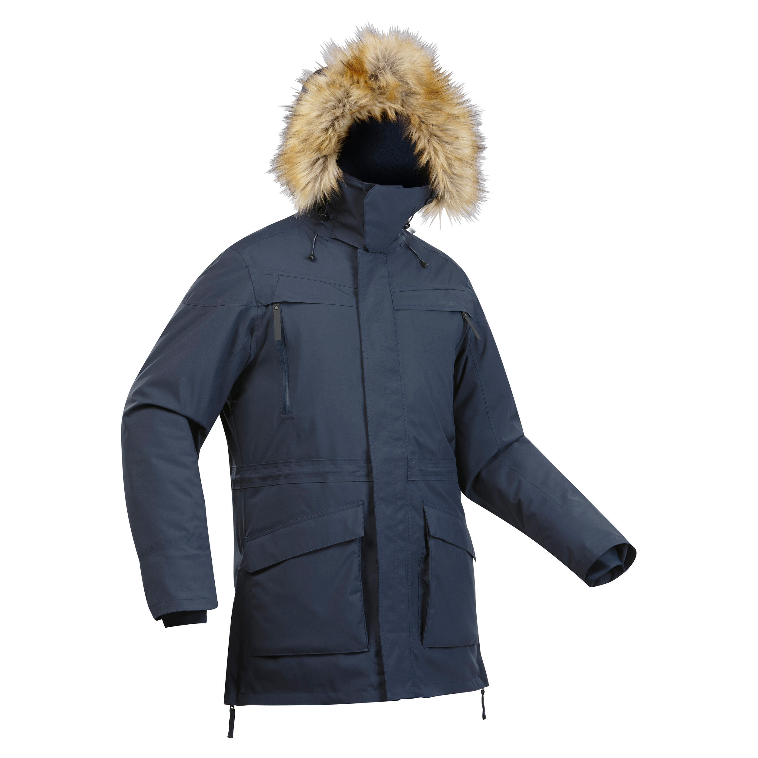 ウェア AbuGarucia WATER REPELLENT FISHING PARKA Men's waterproof hiking parka -20°C, NH900 - Blue - Decathlon