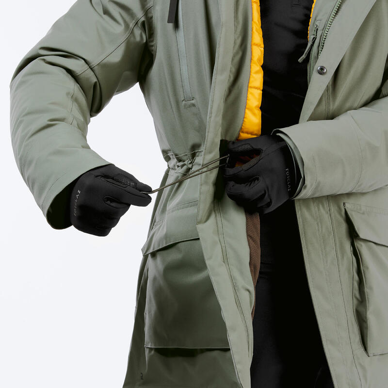 Parka trekking uomo SH900 impermeabile verde oliva | -20°C