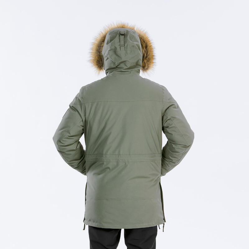 Winterjacke Parka Herren warm bis -20°C wasserdicht Winterwandern - SH900 khaki