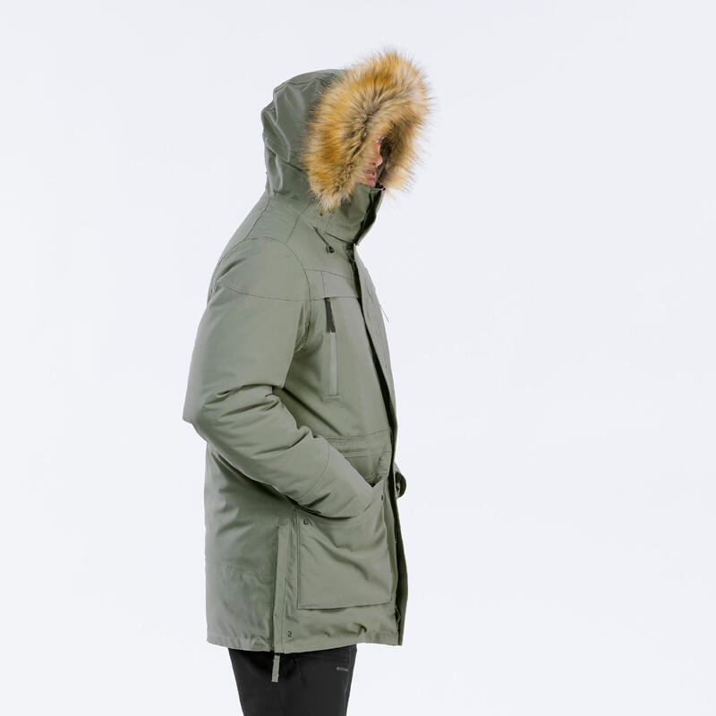 Parka trekking uomo SH900 impermeabile verde oliva | -20°C