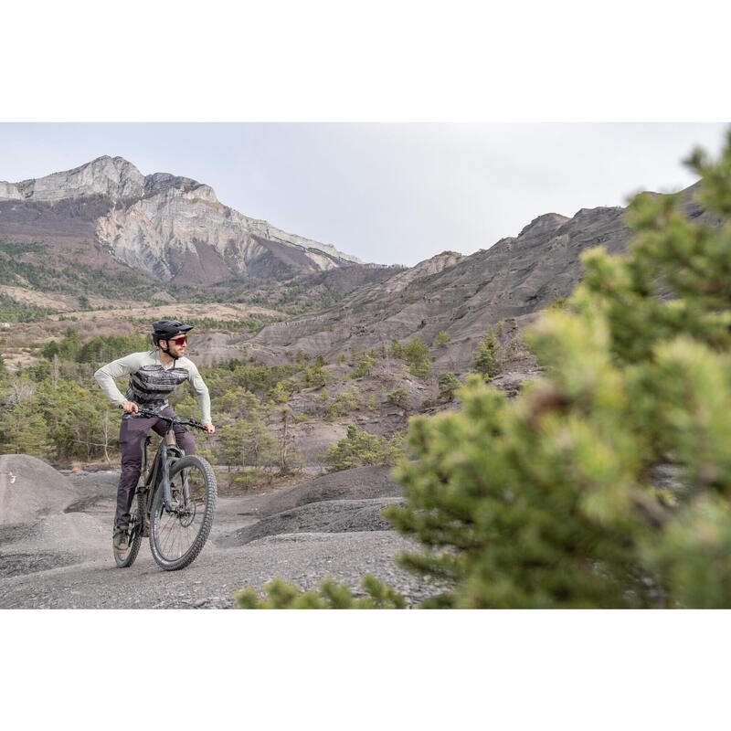 Cyklistický dres s krátkým rukávem na All-mountain horské kolo Feel zelený 