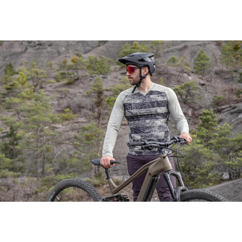 Kalhoty na All-mountain horské kolo šedé 
