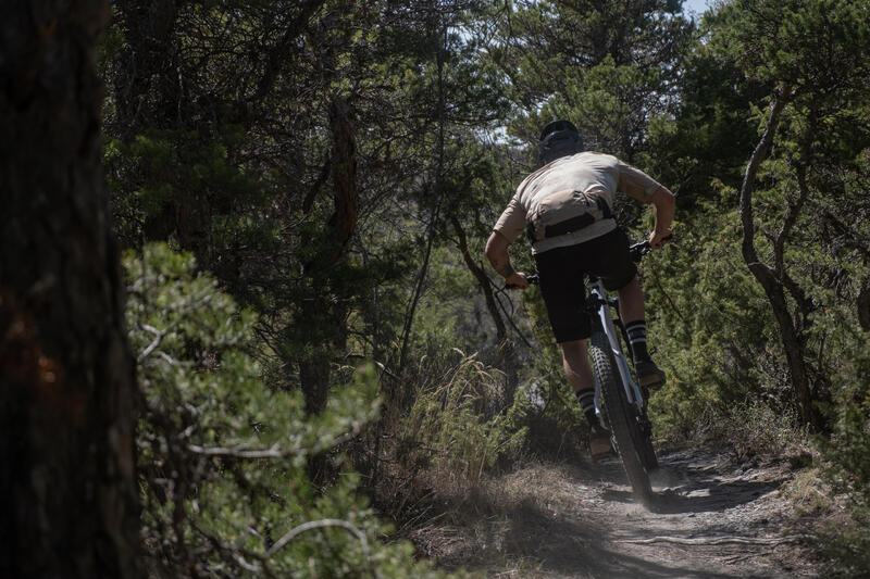 Cyklistický dres s krátkým rukávem na All-mountain horské kolo Feel béžový 