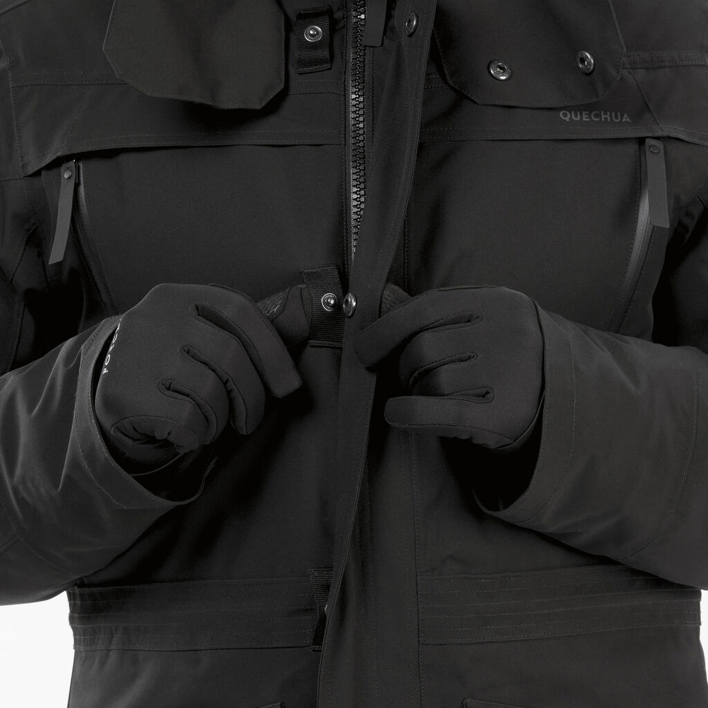 Parka de randonnée -20°C imperméable homme, NH900 noir