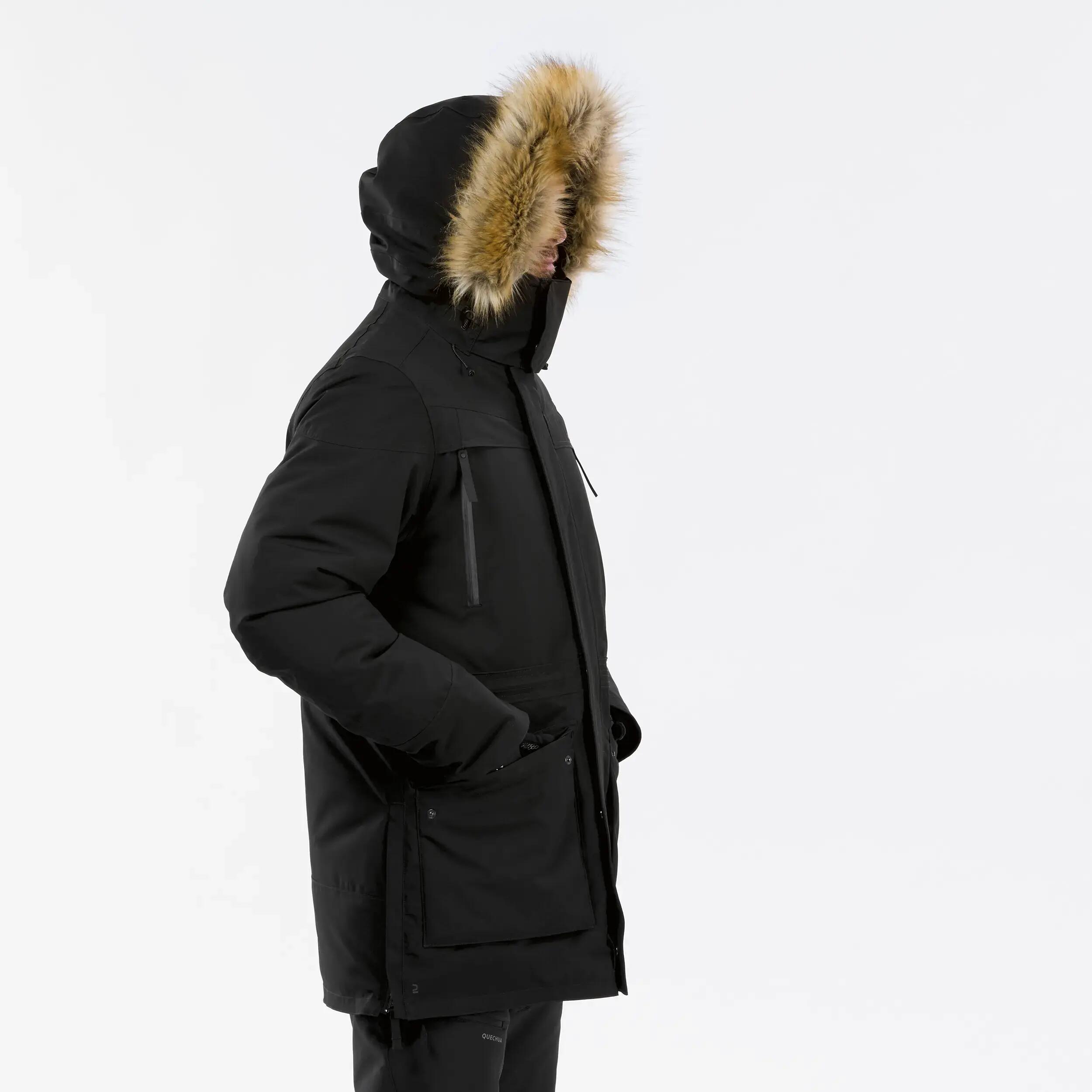 Men’s waterproof hiking parka -20°C, NH900 - Black -  3