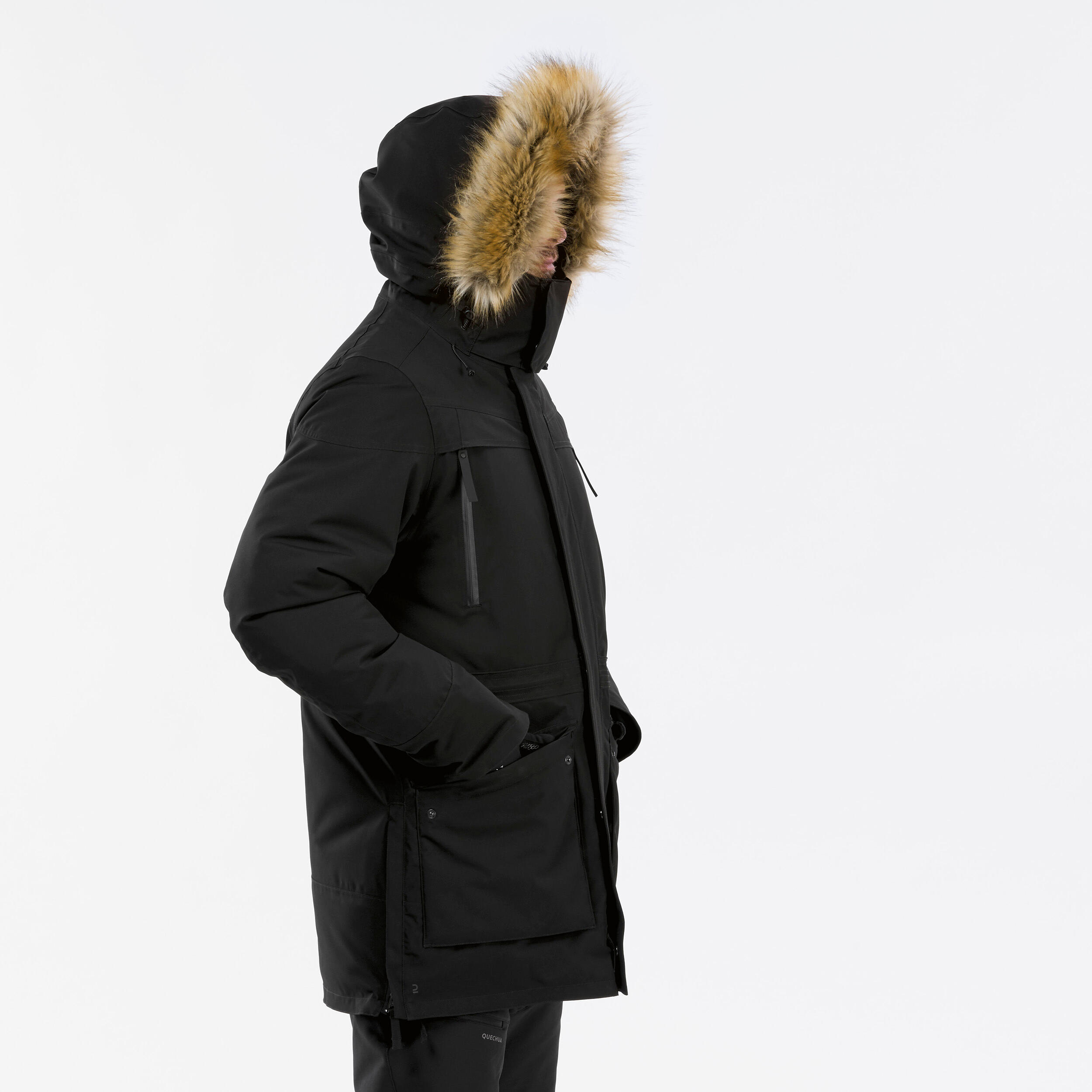 Парка зимняя водонепроницаемая походная мужская SH500 Ultra-warm