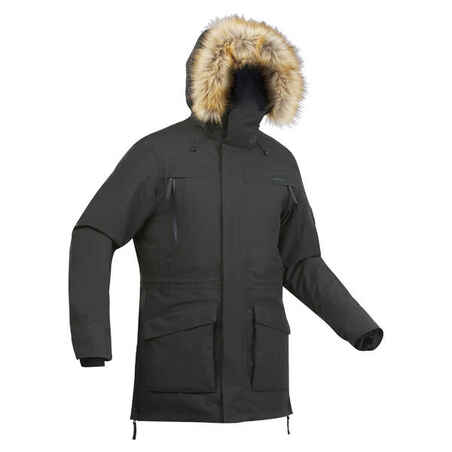 Parka de senderismo impermeable para invierno negra para hombre SH900 - 20 °C