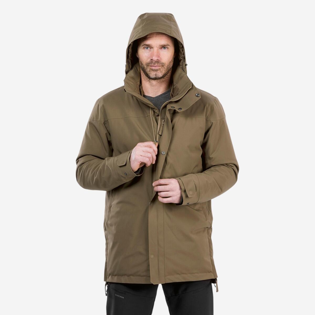Parka de randonnée -10°C imperméable homme, NH500 marron