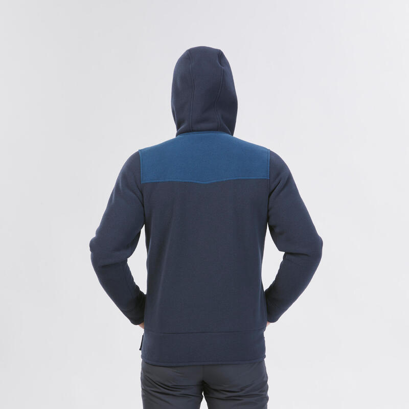 Warme wandelfleece voor heren SH500 blauw