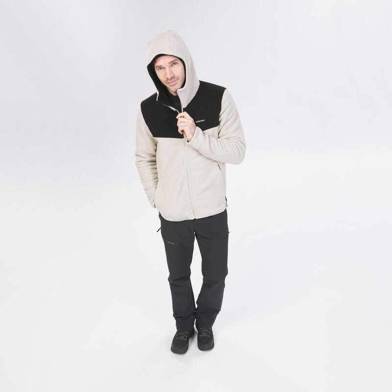 男款保暖刷毛登山健行外套 SH100 U-Warm