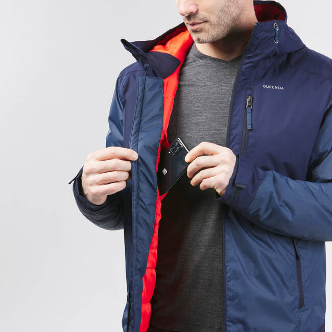 Men Winter Jacket - Waterproof SH500 -10°C Blue