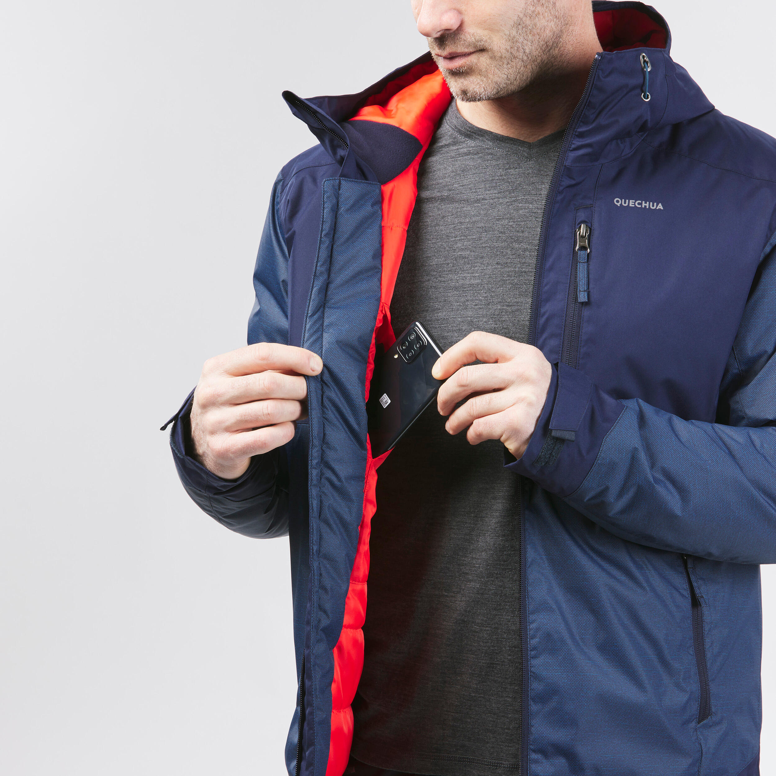 Men’s hiking waterproof winter jacket - SH500 -10°C 19/23