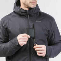 Men’s waterproof hiking jacket -10°C, NH500 - Black