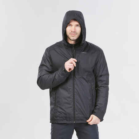Men’s waterproof hiking jacket -10°C, NH500 - Black