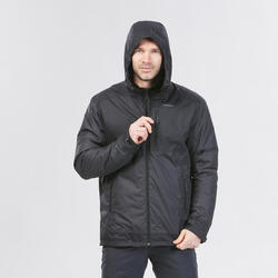Abrigo de montaña y nieve impermeable hombre quechua sh100 x-warm negro