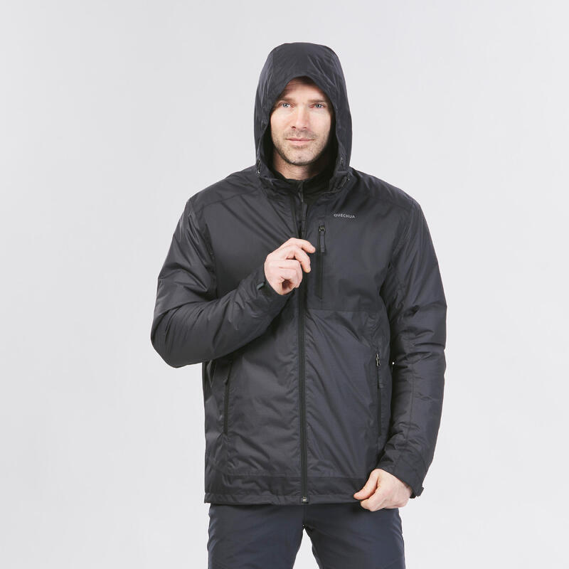 Férfi kabát téli túrázáshoz SH100 X-warm, vízhatlan, -10 °C-ig