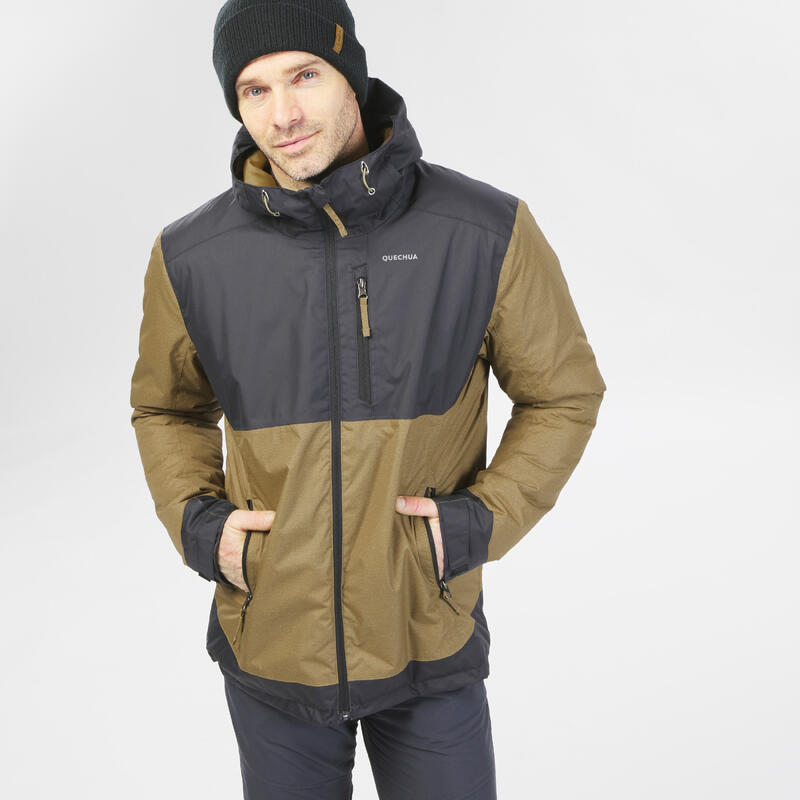 QUECHUA Erkek Outdoor Su Geçirmez Kar Montu - Kahverengi / Siyah - SH100 Warm -10°C QUECHUA Erkek Outdoor Su Geçirmez Kar Montu - Kahverengi / Siyah - SH100 Warm -10°C