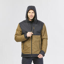 Abrigo de montaña y nieve impermeable hombre quechua sh100 x-warm marrón