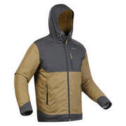 Men’s Waterproof Winter Hiking Jacket - SH100 X-WARM -10°C - Brown Black