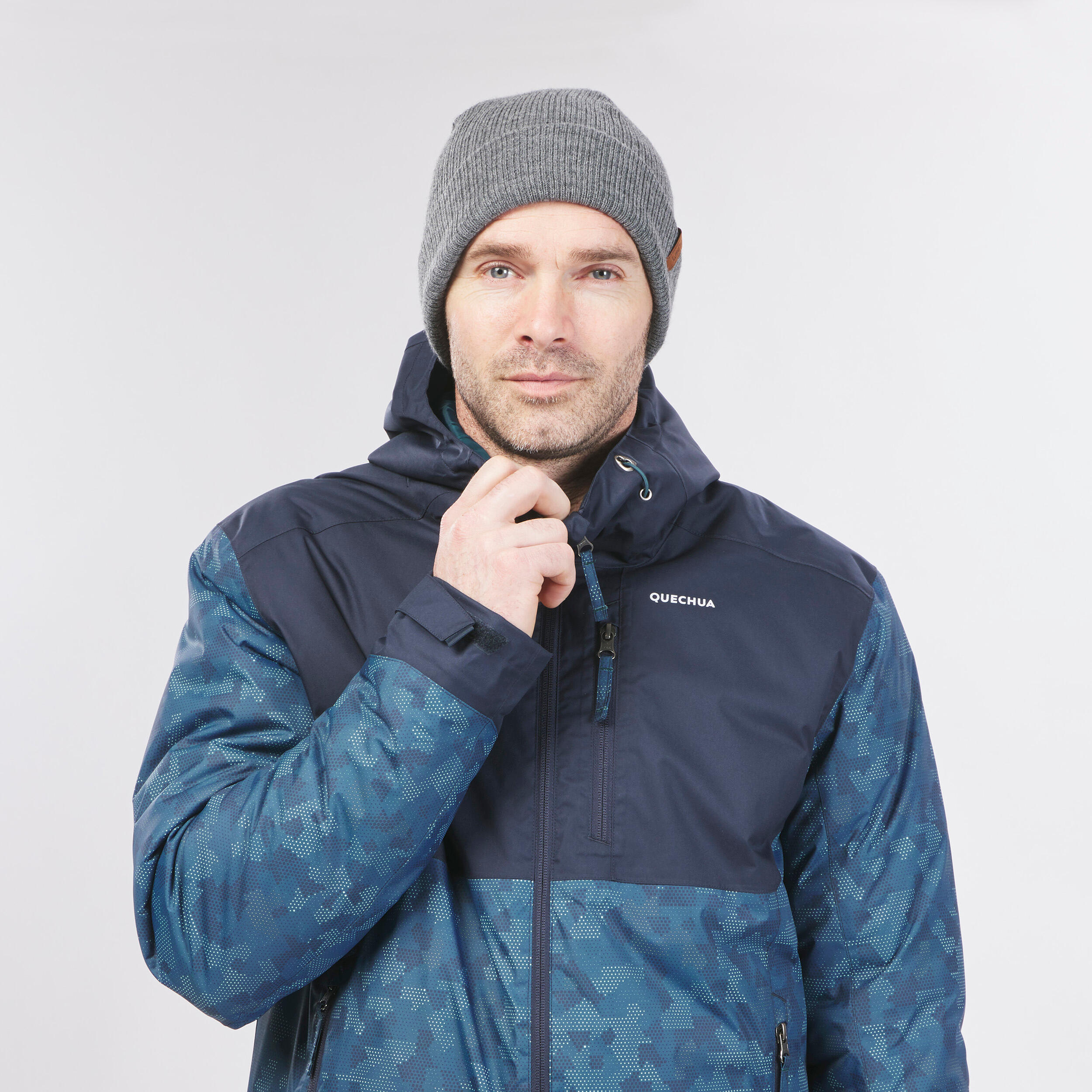 Men’s hiking waterproof winter jacket - SH500 -10°C 14/15