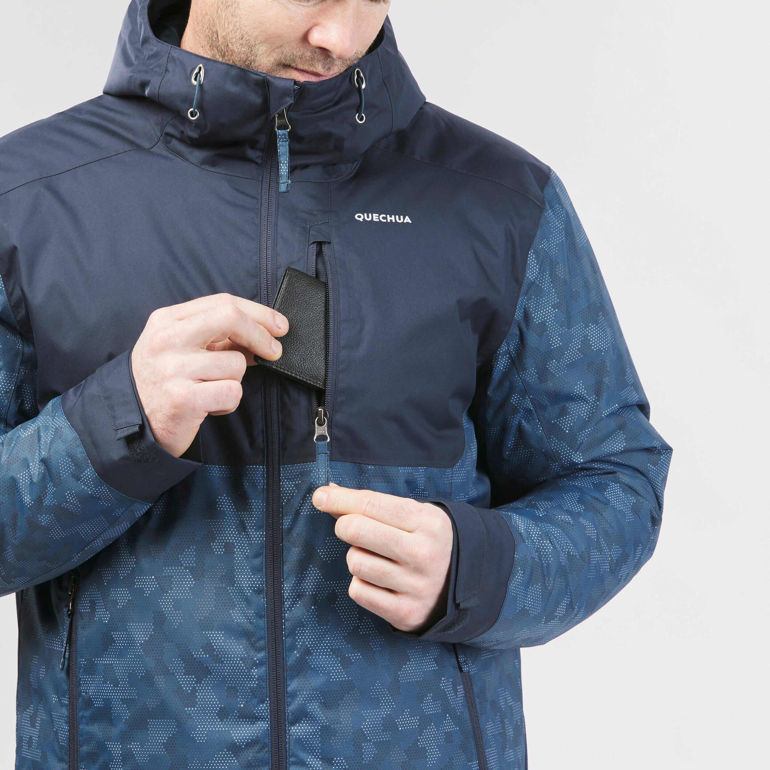 Men Winter Jacket - Waterproof SH500 -10°C Blue -  5