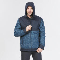 Abrigo de montaña y nieve impermeable hombre quechua sh100 x-warm azul