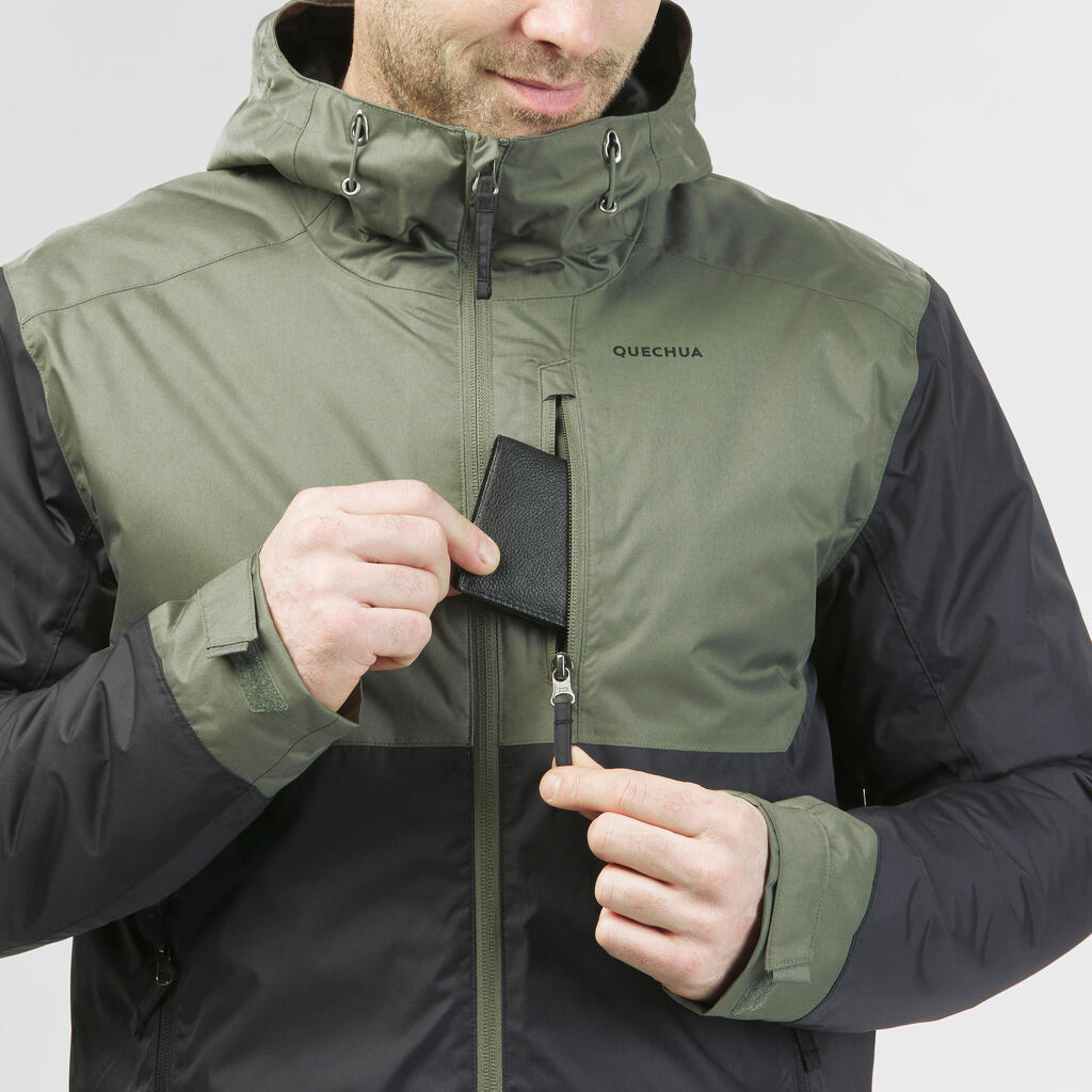 Veste de randonnée -10°C imperméable homme, NH500 vert