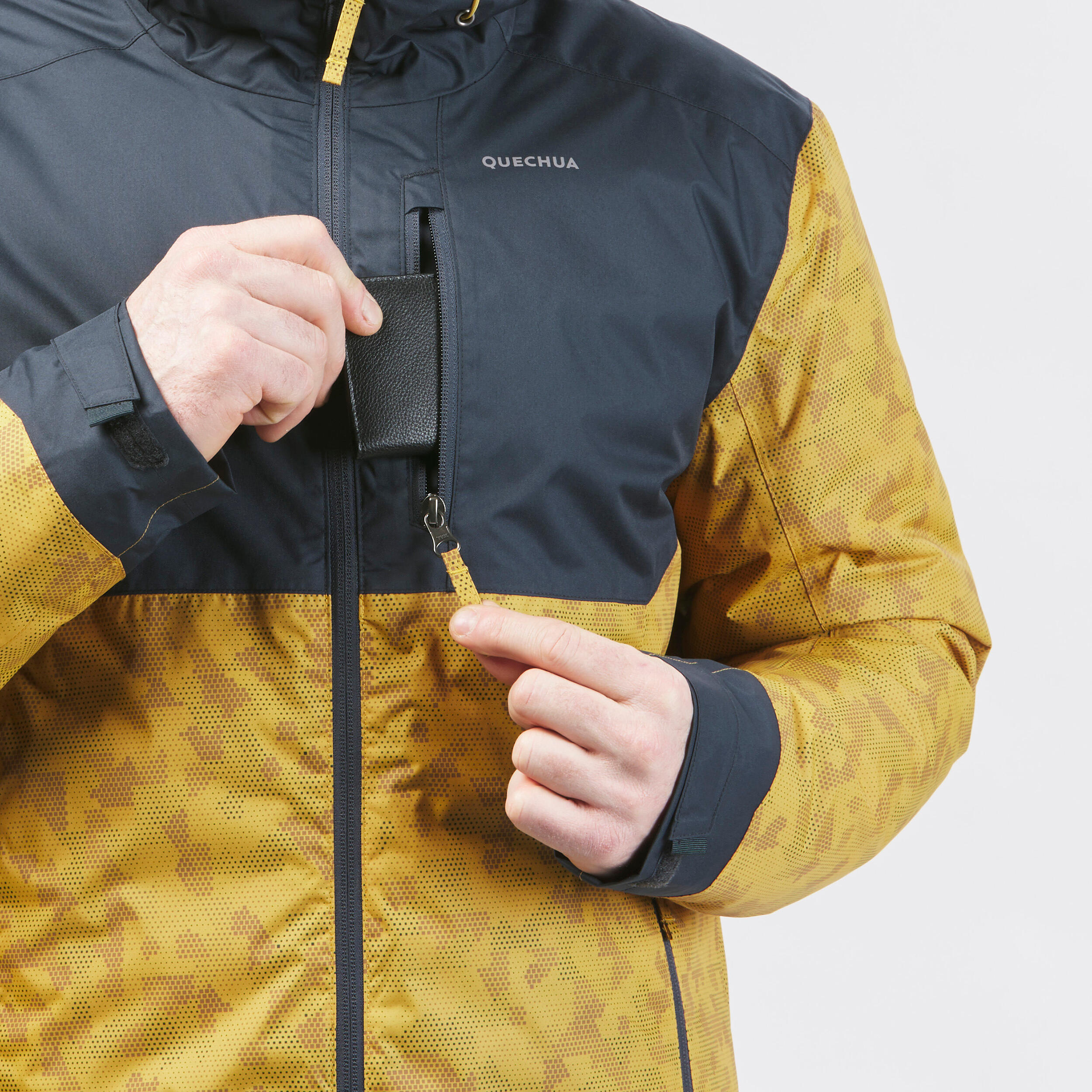 Men’s hiking waterproof winter jacket - SH500 -10°C 15/17