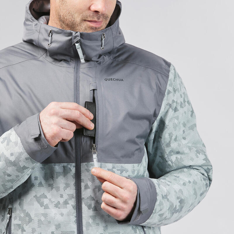Férfi kabát téli túrázáshoz SH100 X-warm, vízhatlan, -10 °C-ig