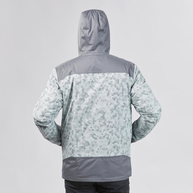 Winterjacke Herren warm bis -10°C wasserdicht - SH500 -10°C Herren weiß/grau
