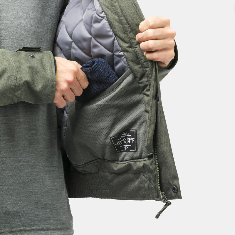 Blouson de randonnée -10°C imperméable homme, NH500 vert
