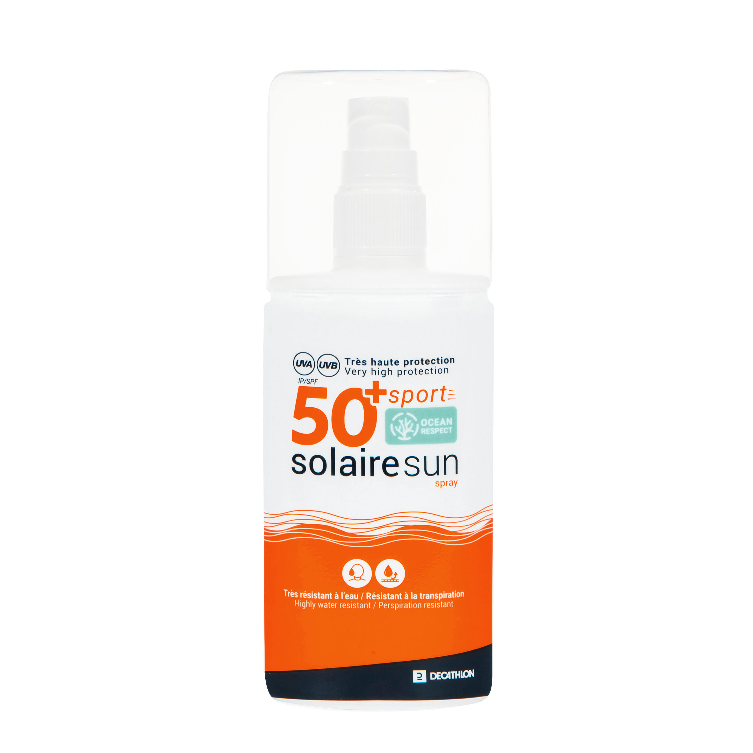 protection solaire spray sport ip50+ 150 ml - decathlon