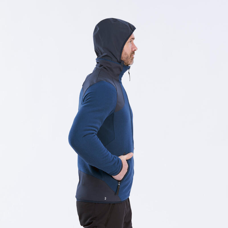 Férfi polár pulóver téli túrázáshoz SH500 X-Warm 