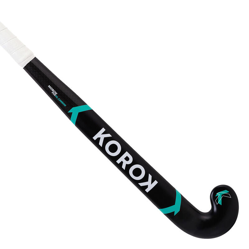 Hocekystick voor junioren mid bow 20% carbon FH920 zwart/turquoise