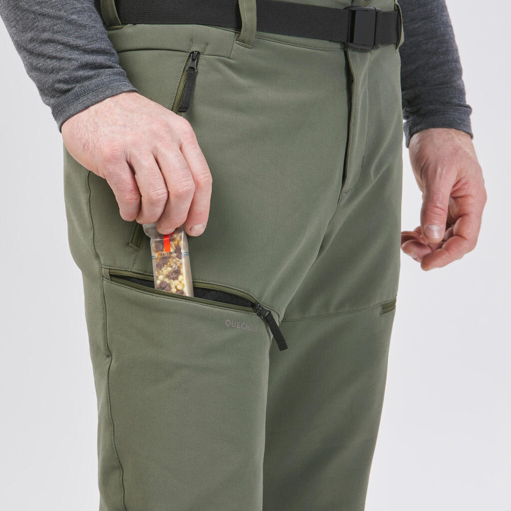 Wanderhose Herren warm wasserabweisend Winterwandern - SH500 khaki