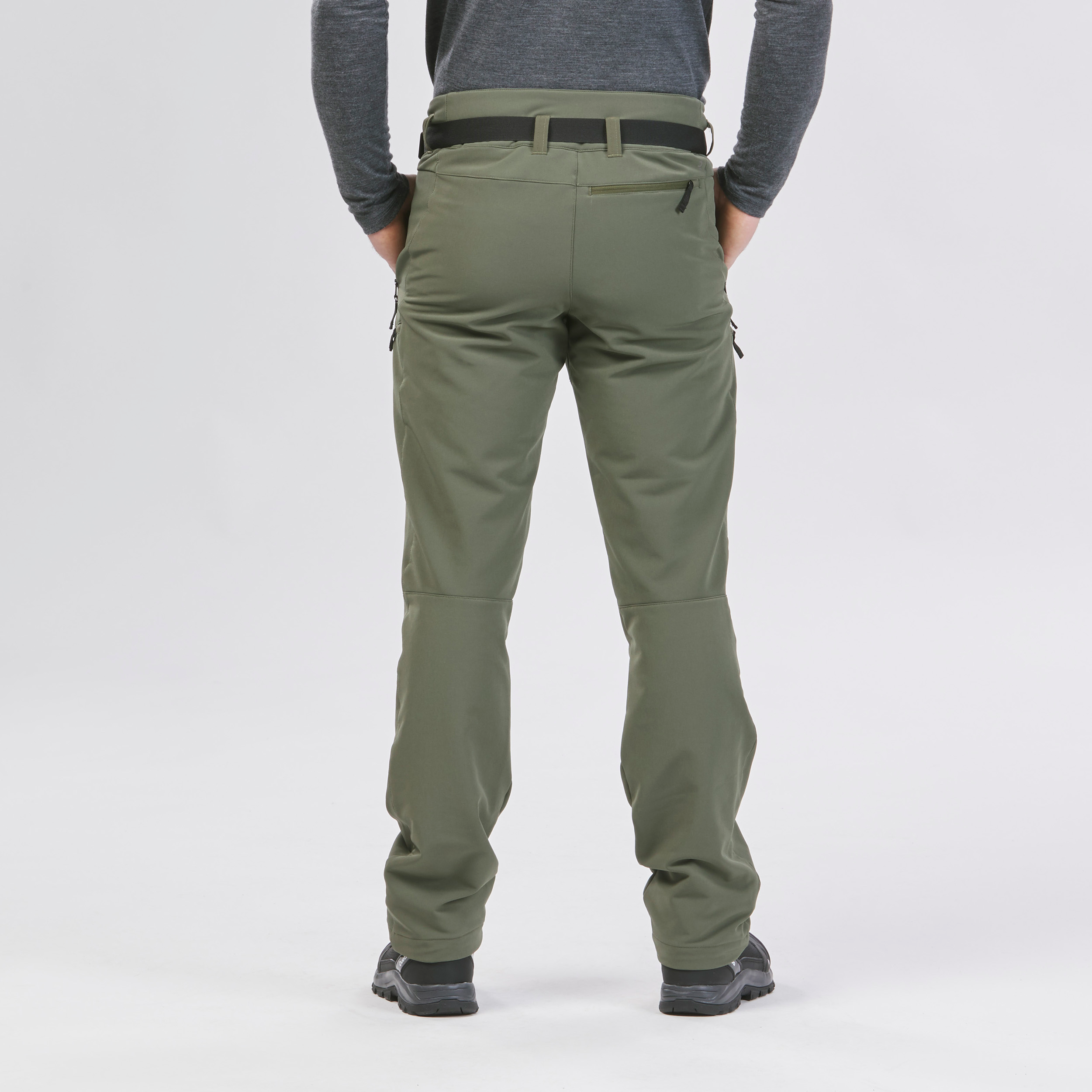 Pantalon Polaire Homme D’hiver - Chaud, Coupe-vent Et Imperméable - Idéal Randonnée, Travail, Ski - Coupe Confort Avec Ceinture élastique