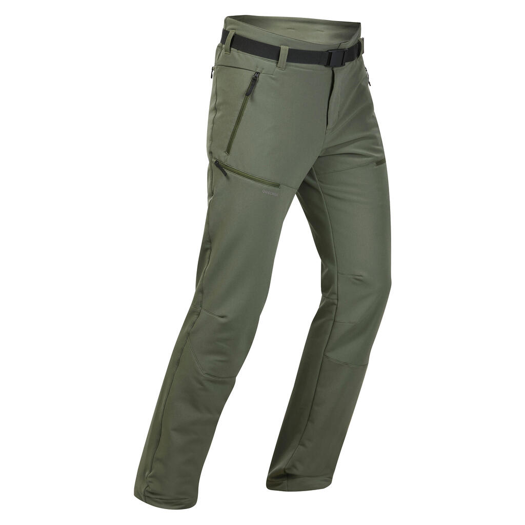 Wanderhose Herren warm wasserabweisend Winterwandern - SH500 khaki