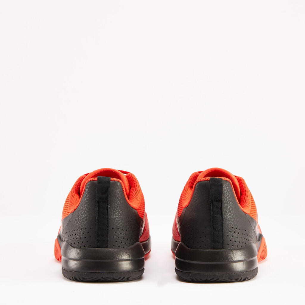 Detská šnurovacia obuv na tenis TS500 Fast lávová červená