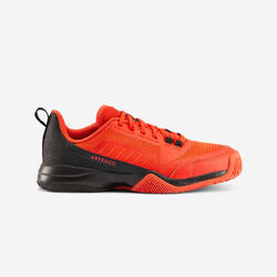 Zapatillas de tenis niños con cordones Artengo TS500 fast lace rojo negro