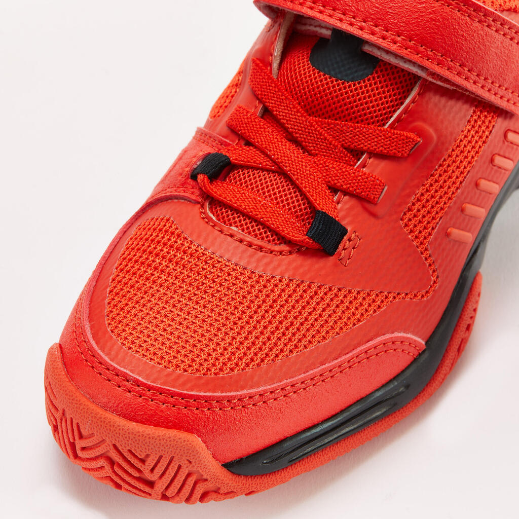Detská obuv na tenis TS500 Fast suchý zips lávová červená