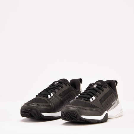 Kids' Clay Tennis Shoes Fast Clay Junior Lace-Up - Black