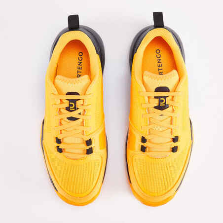 Kids' Clay Tennis Shoes Fast Clay Junior Lace-Up - Yellow