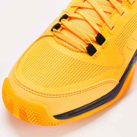 Kids' Clay Tennis Shoes Fast Clay Junior Lace-Up - Yellow