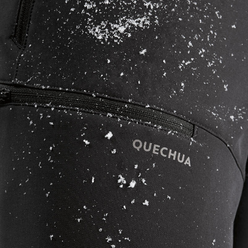 Pantalon Iarnă Călduros Hidrofob Drumeție SH500 Negru Bărbați