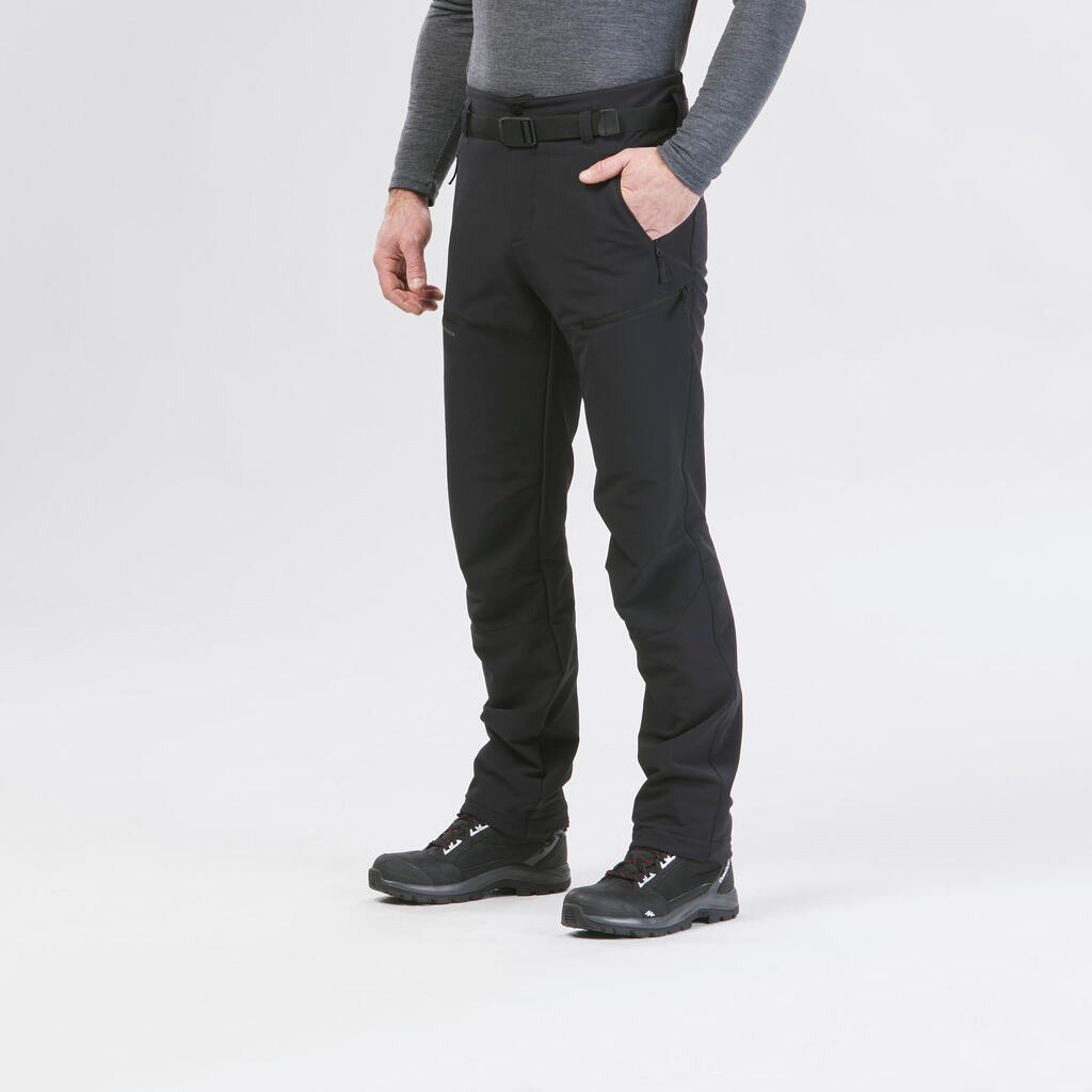 PANTALONE ZA PLANINARENJE SH500 MUŠKE VODOODBOJNE TOPLE