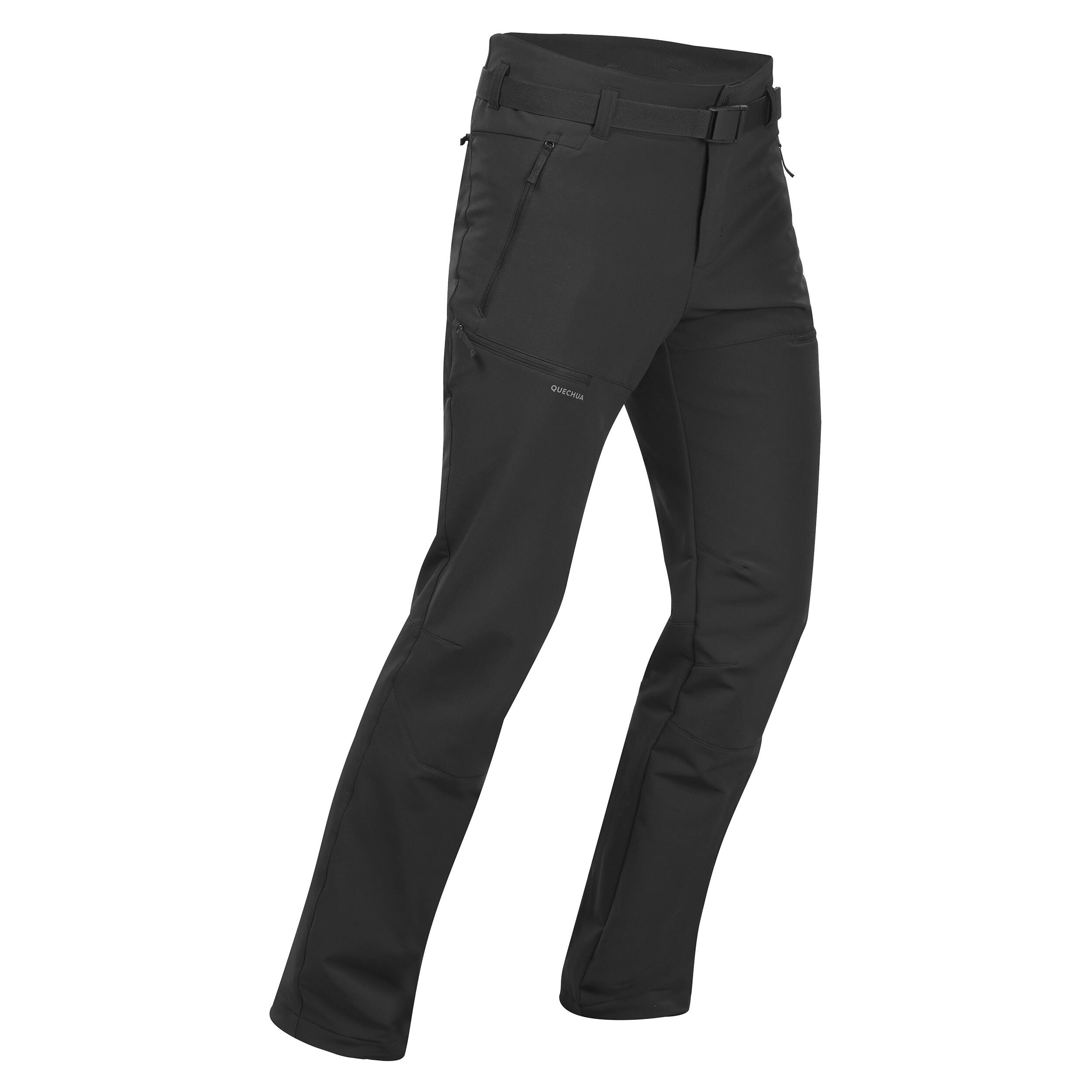men s snow hiking warm water repellent stretch trousers sh500 x warm